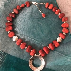 Silpada Sterling Silver Sponge Coral Necklace
